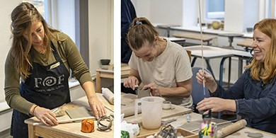 Kvinder til keramikundervisning i FOF Aarhus