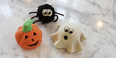 Billede af halloween kager af kikærtekage fra FOF Aarhus