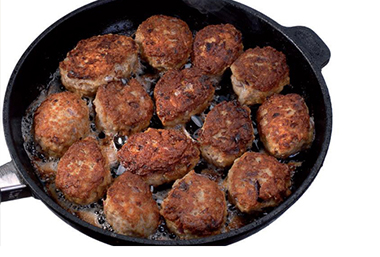 Billede af pande med frikadeller