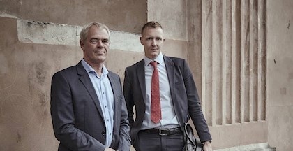 Jens Møller og Jakob Buch-Jepsen i foredraget Fra anholdelse til dom hos FOF Aarhus
