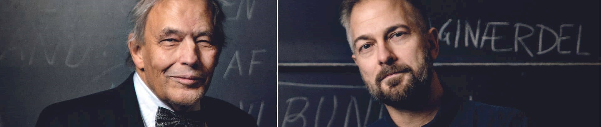 Holger Bech Nielsen og Jonas Kuld Rathje, foredragsholdere i FOF Aarhus