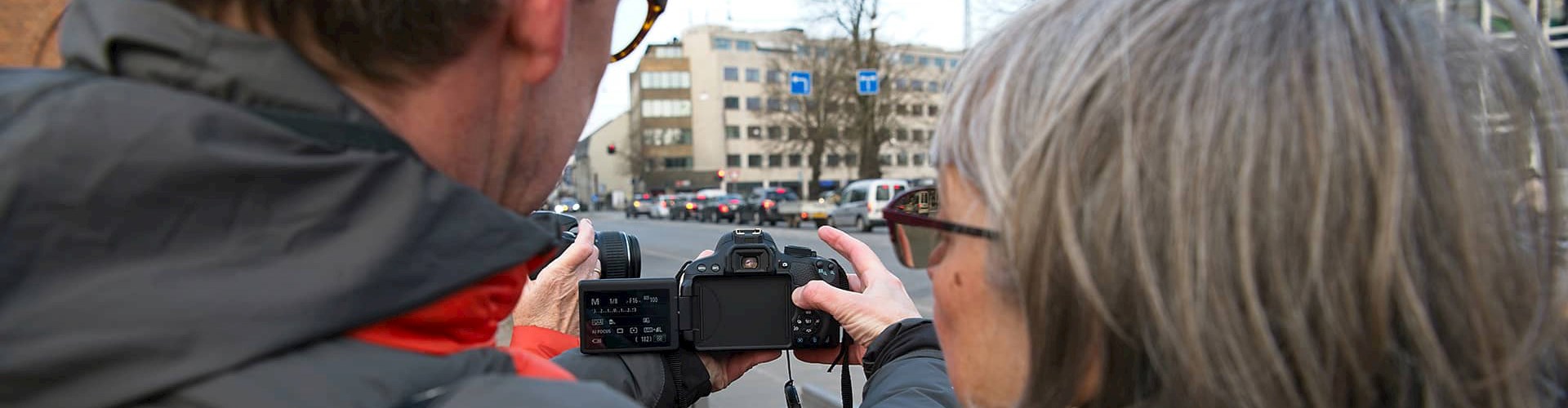 Fotokursus ved FOF Aarhus, på Frederiks Allé i Aarhus.