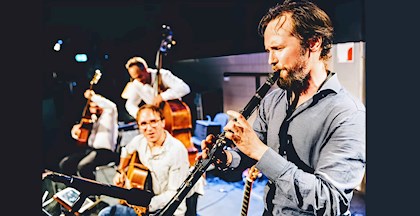 Jazzbandet Just like Django, v/ Peter Uldahl,  Johan Toftegaard Knudsen,  Jon Noe og Thomas Løkke Læssøe.