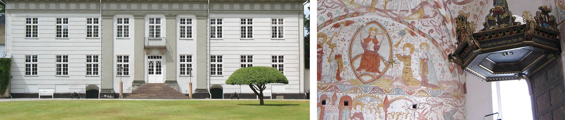 Corselitze Gods og kalkmalerier i Fanefjord kirke - tur til sydhavsøerne med FOF Aarhus