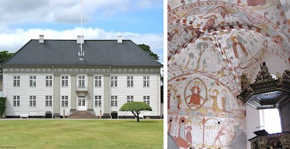 Corselitze Gods og kalkmalerier i Fanefjord kirke - tur til sydhavsøerne med FOF Aarhus