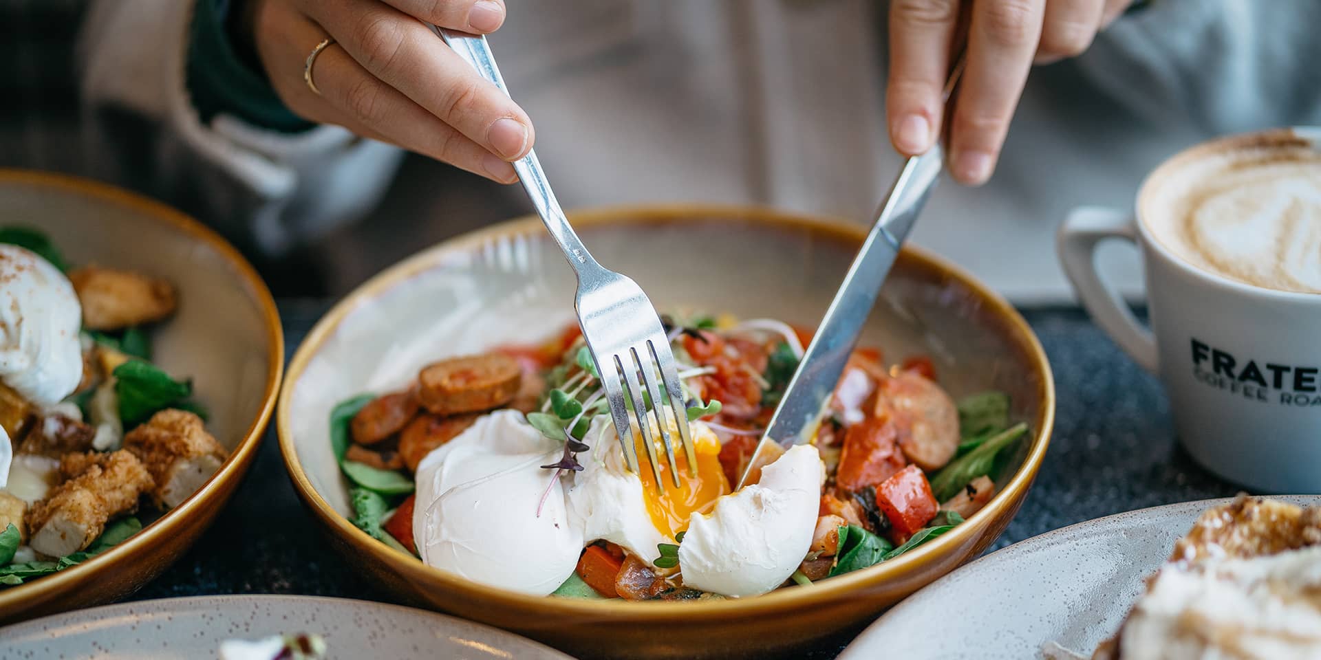 Brunch, æg, salat, brunch med up ved FOF Aarhus