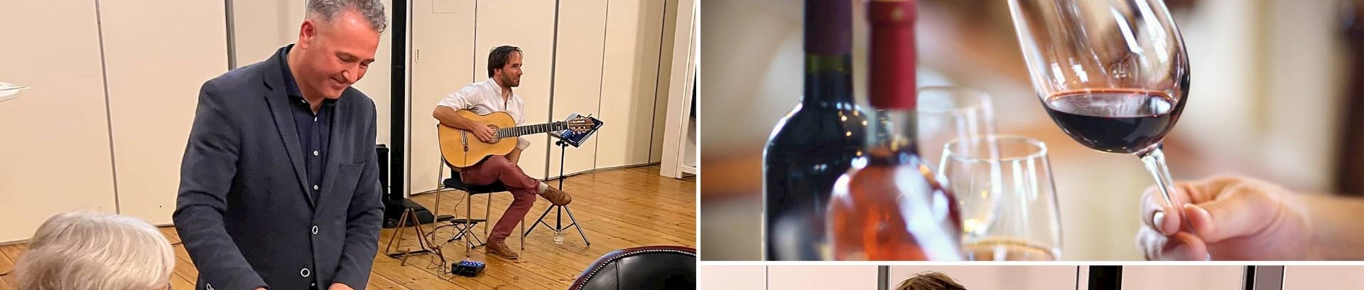 Vinsmagning og latinamerikansk guitarspil, musik og vin, FOF Aarhus