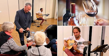Vinsmagning og latinamerikansk guitarspil, musik og vin, FOF Aarhus