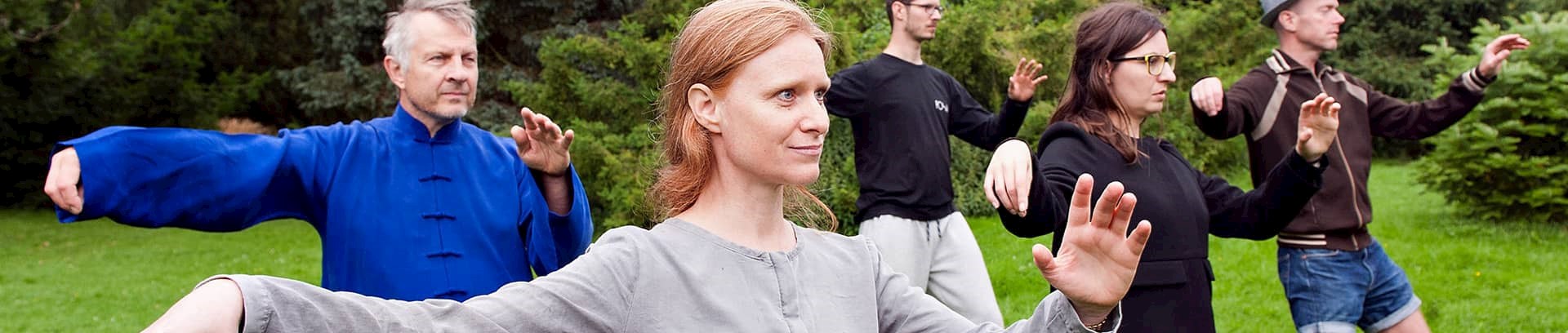 Tai chi undervisning i Botanisk Have Aarhus, ved Karsten Jakobsen, underviser ved FOF Aarhus.