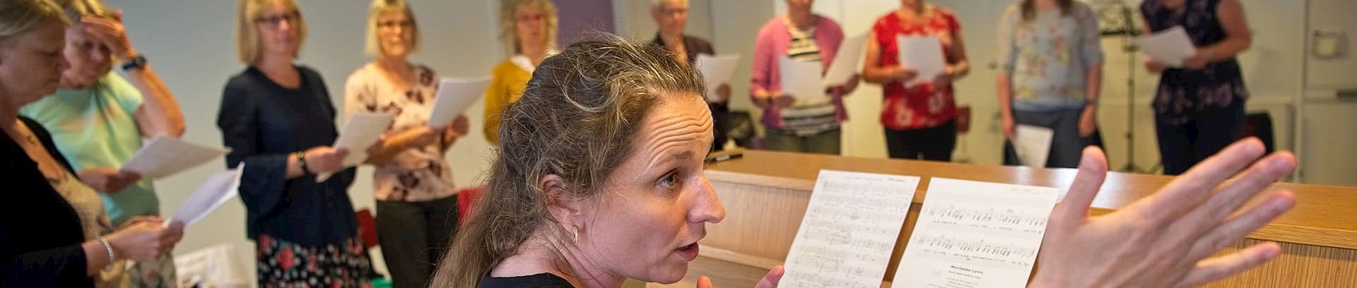 FOF Aarhus' Rytmiske sommerkor, under ledelse af Birgitte Mortensen.