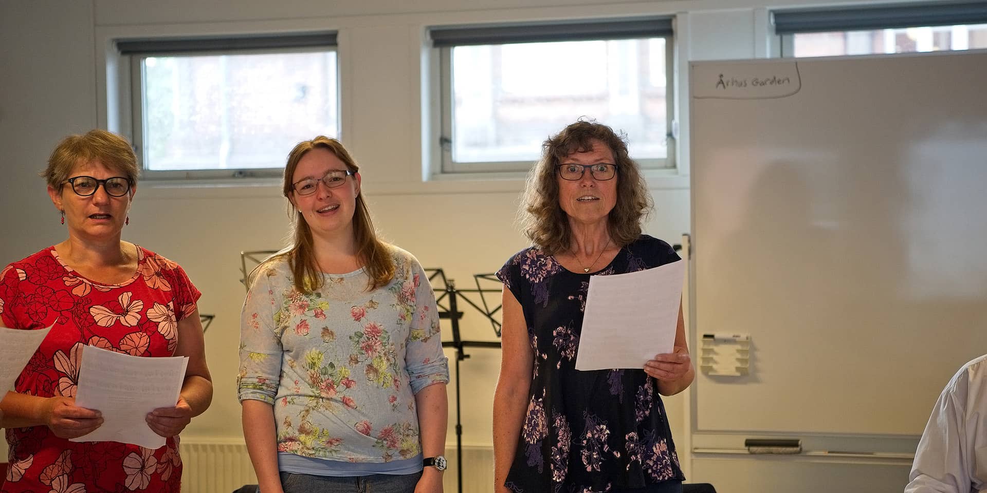 Sangundervisningstime ved FOF Aarhus underviser Birgitte Mortensen