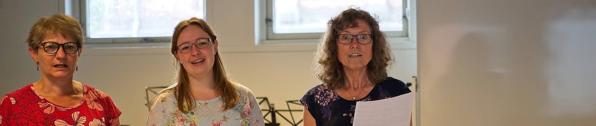 Sangundervisningstime ved FOF Aarhus underviser Birgitte Mortensen