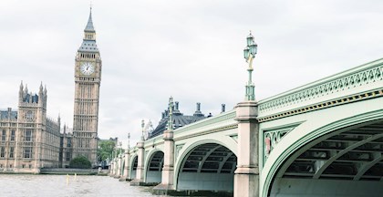 Billede af Tower Bridge og Big Ben i London