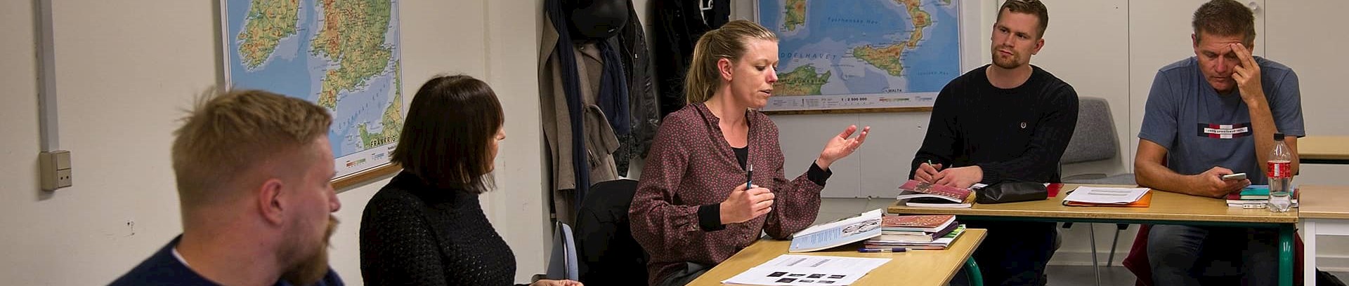 Engelskundervisning ved FOF Aarhus.