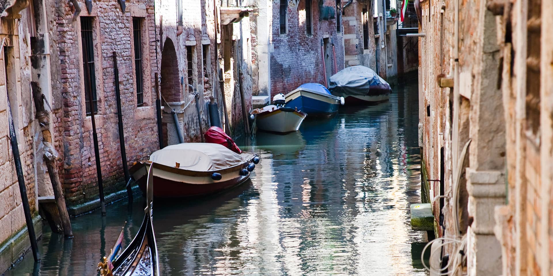 Billede af gondol i Venedig