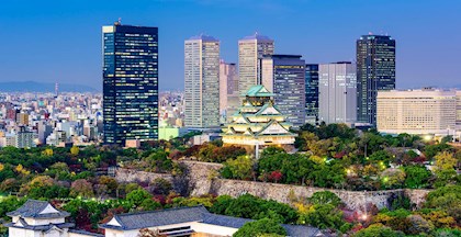 Den japanske by Osaka