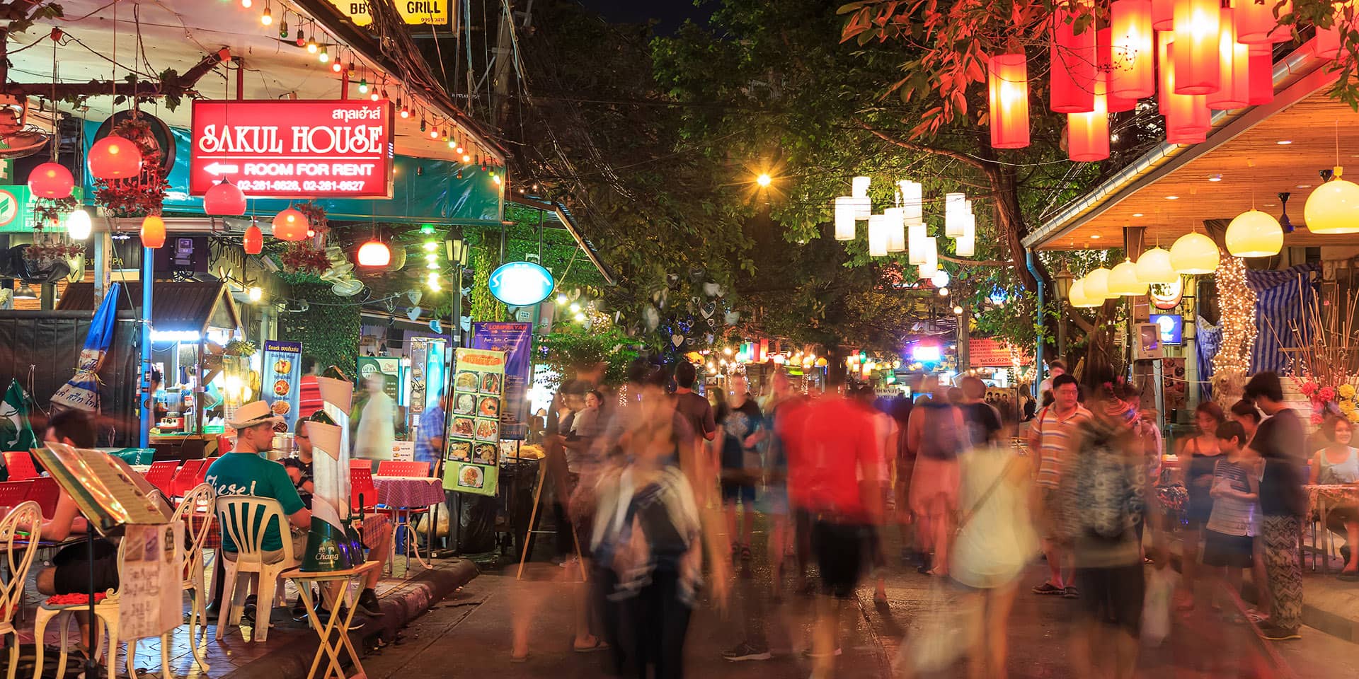 Billede af handelsgade i Thailand