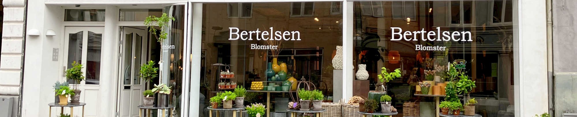 Berthelsens Blomster facade af butikken i Horsens