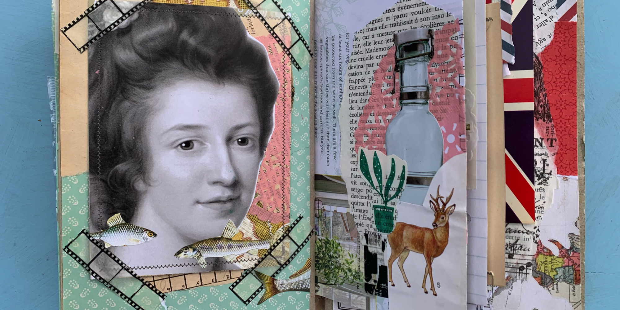 bog bogbinding kreativ håndværk collage klippe klistre 