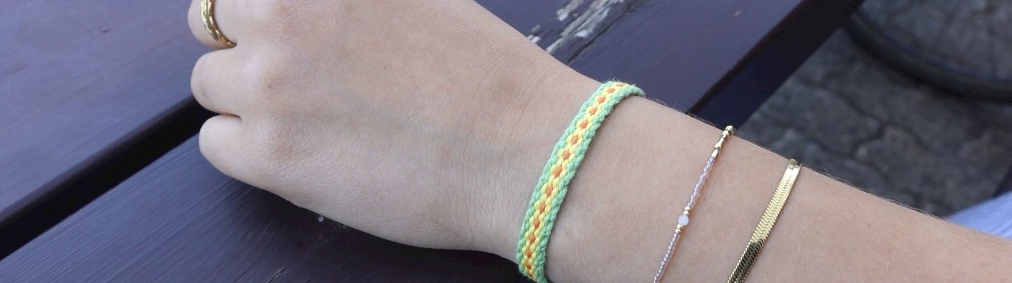 Lav smukke vævede armbånd på spjældvæv FOF