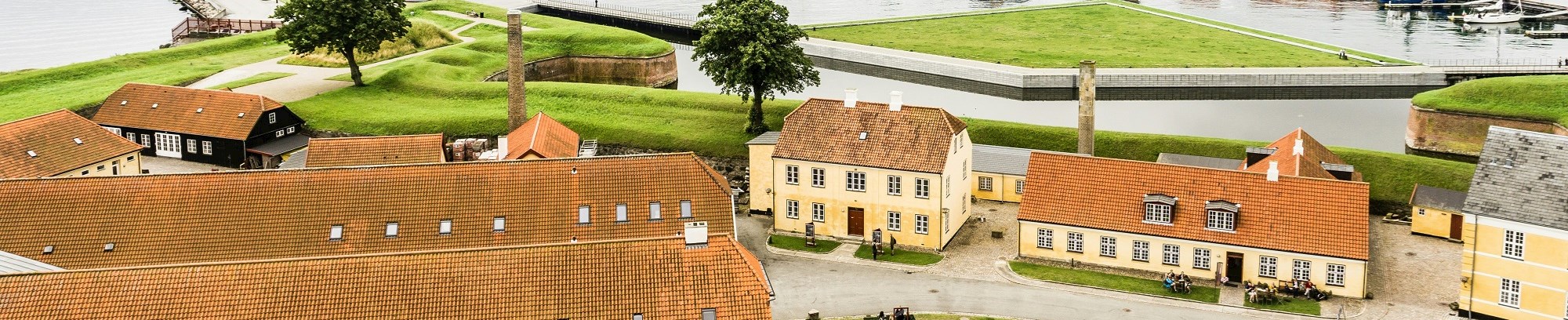 Kaserneområdet på Kronborg med FOF