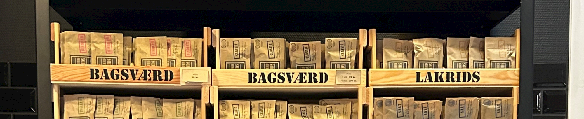 Billede af lakridspakker hos Bagsværd Lakrids