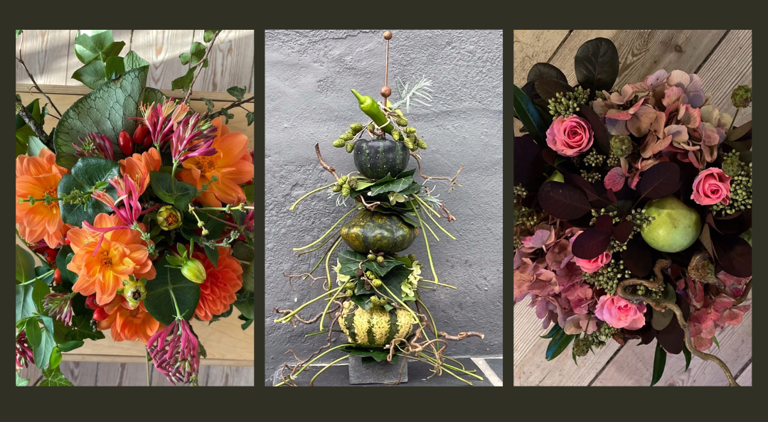 blomster dekorationer Jannie Kløve kurser hos FOF i Randers i blomsterbinding