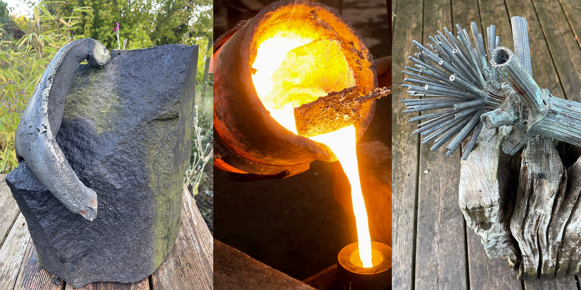 bronze støbning kunst kreative kurser hos FOF