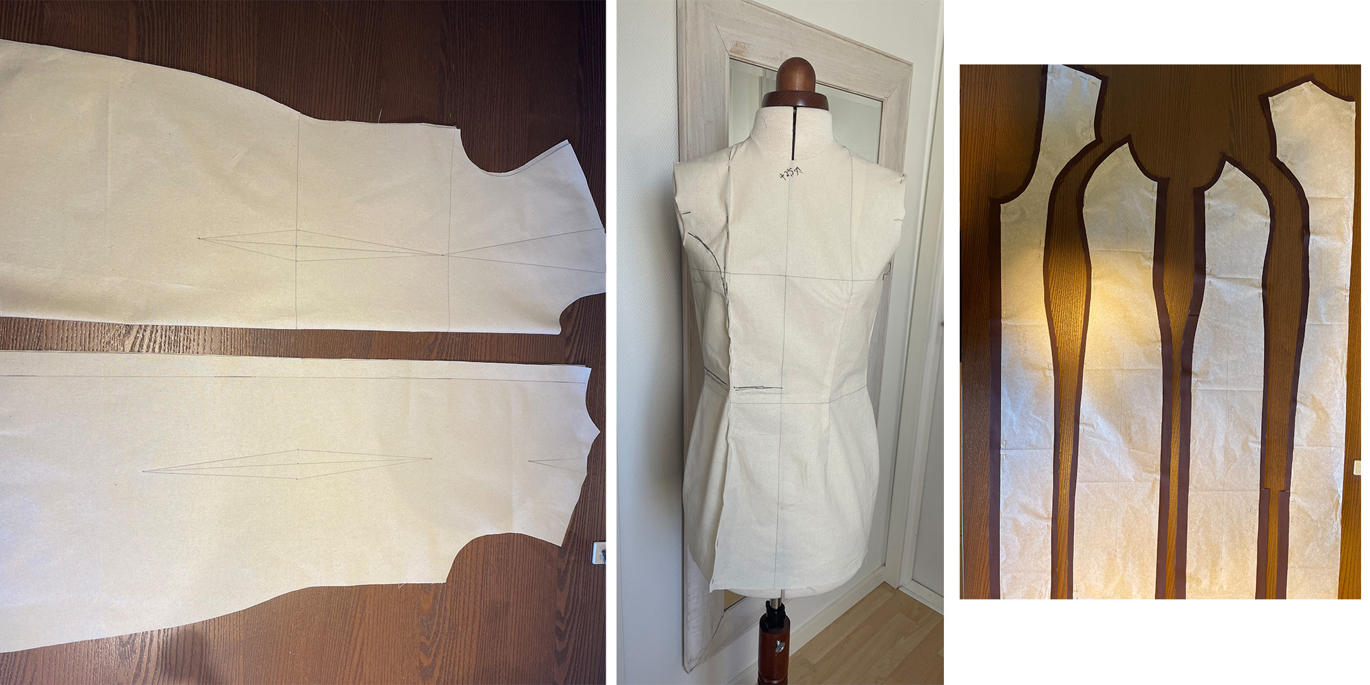 mønster til kjole hjemmesyet - sykursus med Sif Hvass hos FOF i Randers