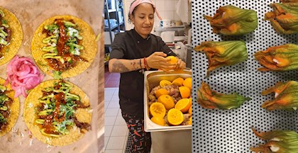 3 fotos mexicansk grøn mad kursus fof