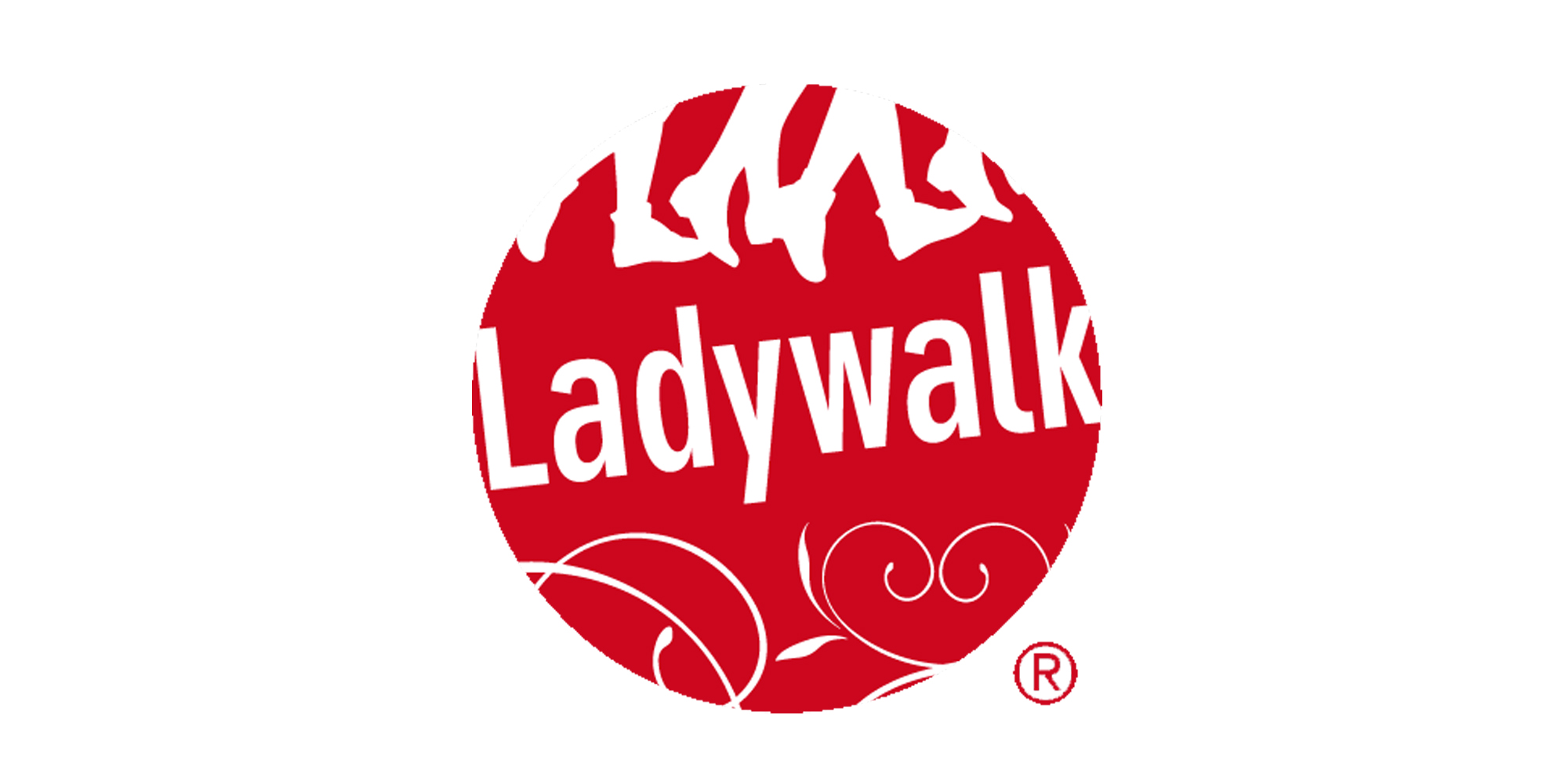 FOF Sønderjylland Ladywalk logo hvid logo