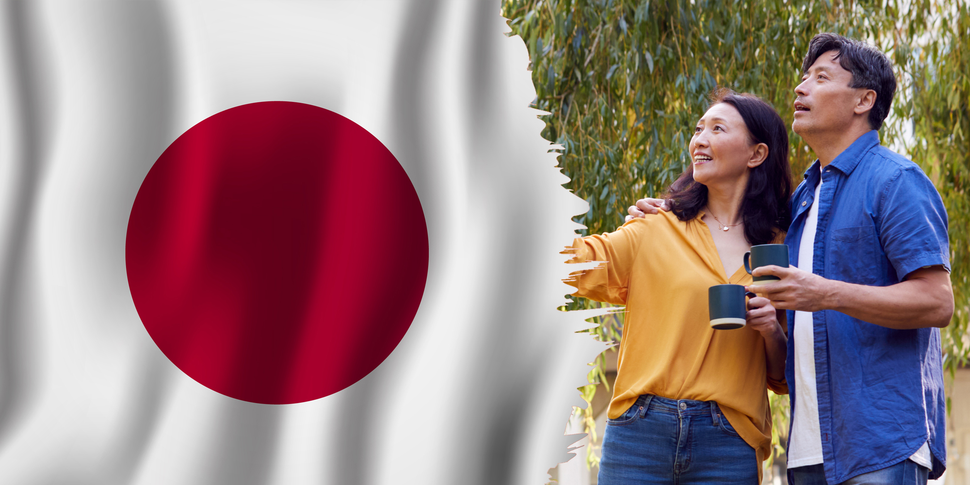FOF Sønderjylland Japansk to mennesker og det japanske flag