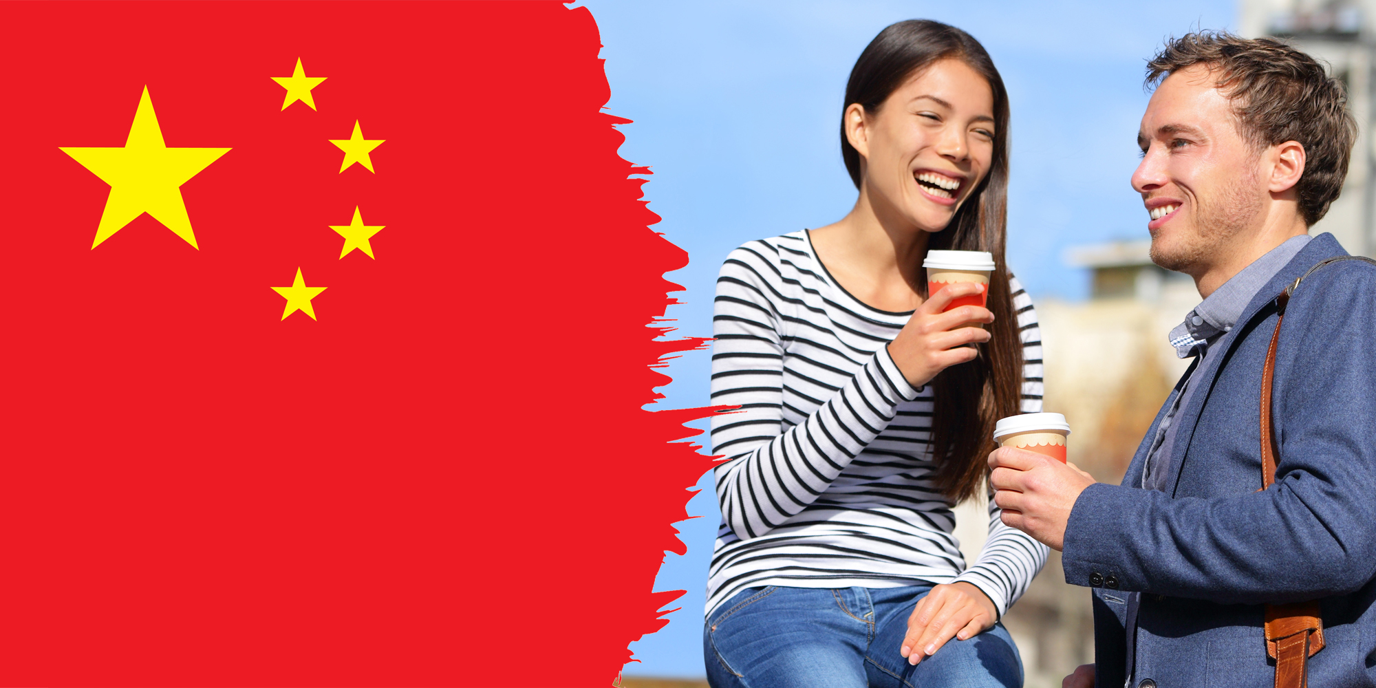 FOF Sønderjylland Kinesisk to mennesker og det kinesiske flag
