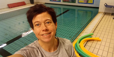 Maj-Britt Skaarup Christensen underviser varmtvandsbassin i FOF Sønderborg
