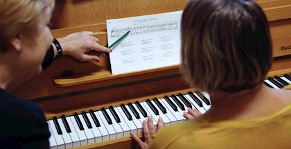 Undervisning i klaver hos FOF Syd- og Vestsjælland