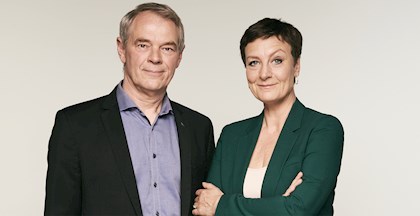 Drabschefen, Jens Møller Jensen (til venstre), og krimireporteren, Janni Pedersen (til højre)