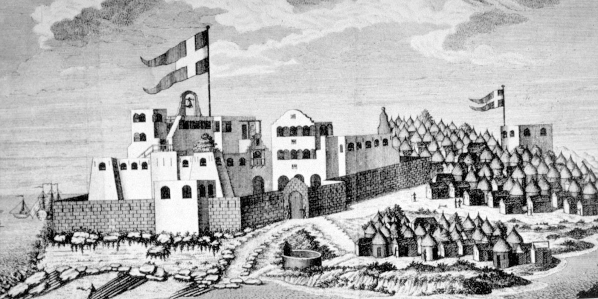 Tegning af Fort Christiansborg