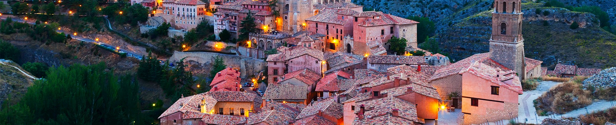 Aften udsigt over Albarracin i Spanien (2013)