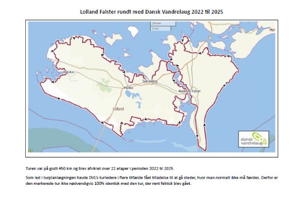 Dansk Vandrelaugs rute Lolland-Falster rundt