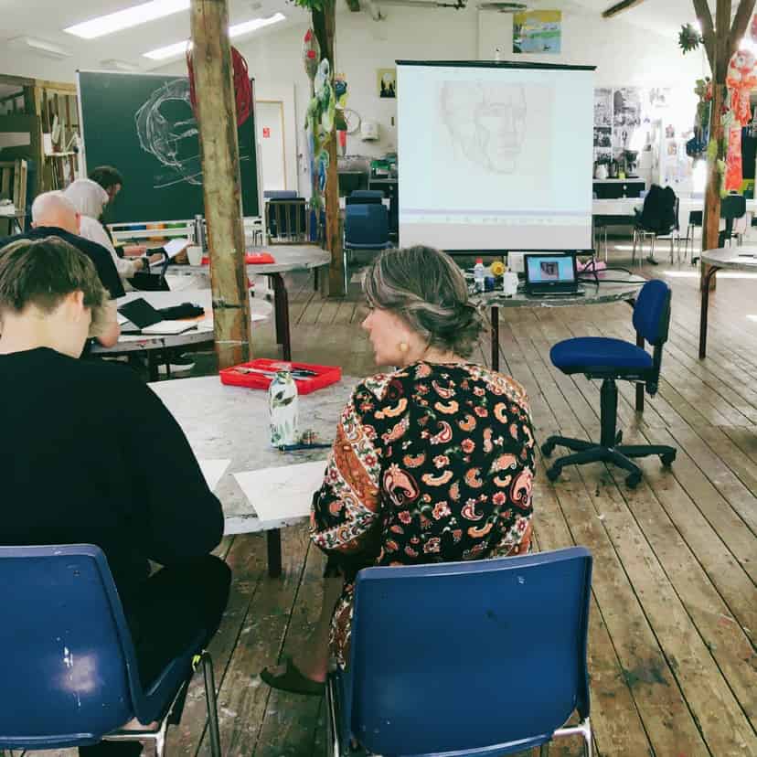 workshop i Malersalen med tegning - FOF i Randers