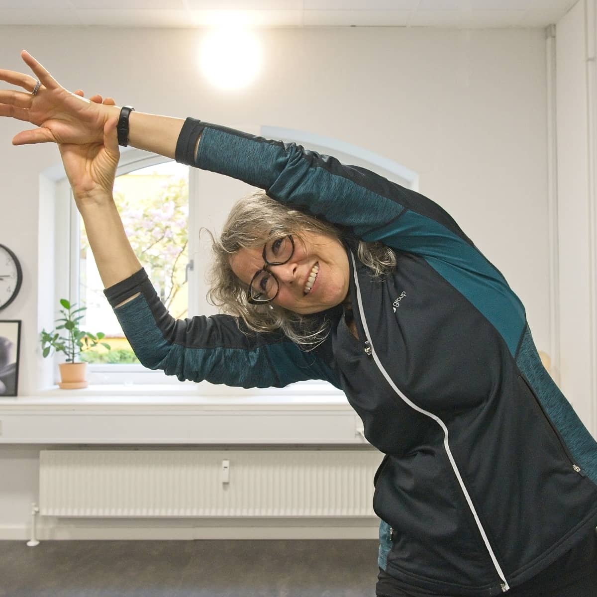 Kursist på yogakursus i FOF Aarhus.