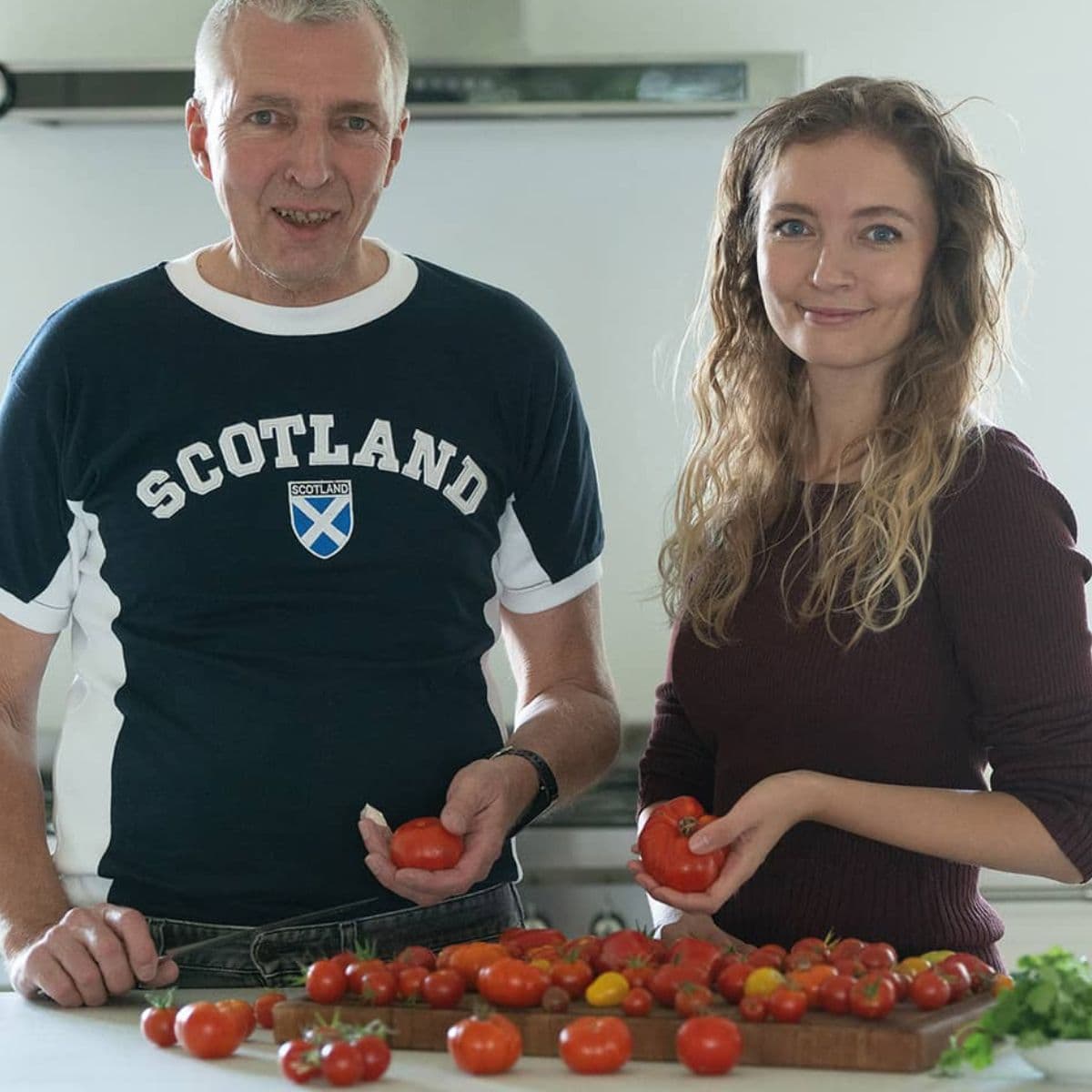 Peter og Stinna Guldmann Marker, der har gået til madlavningskursus på FOF Aftenskolen Aarhus