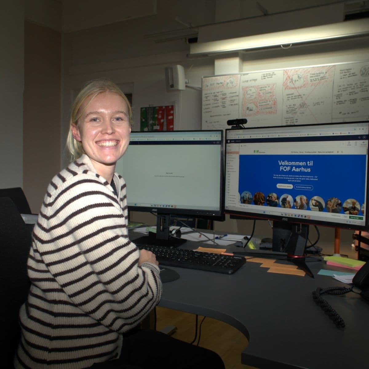 Nanna Iversen, der er kommunikationspraktikant i FOF Aarhus