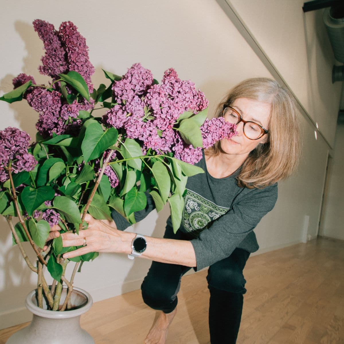 Tina Rossbach Kofod og blomster