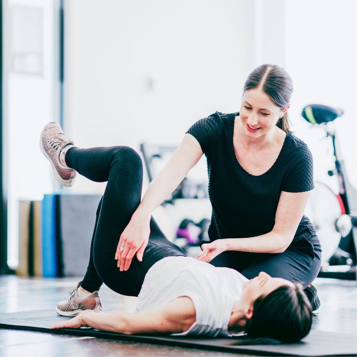 Deltager til bækkenbundstræning