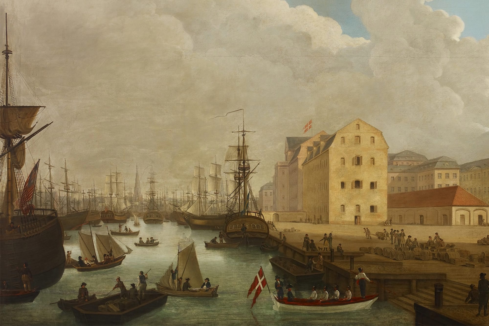 Jes Bundsens maleri “Københavns havn ved Toldboden” (1805)
