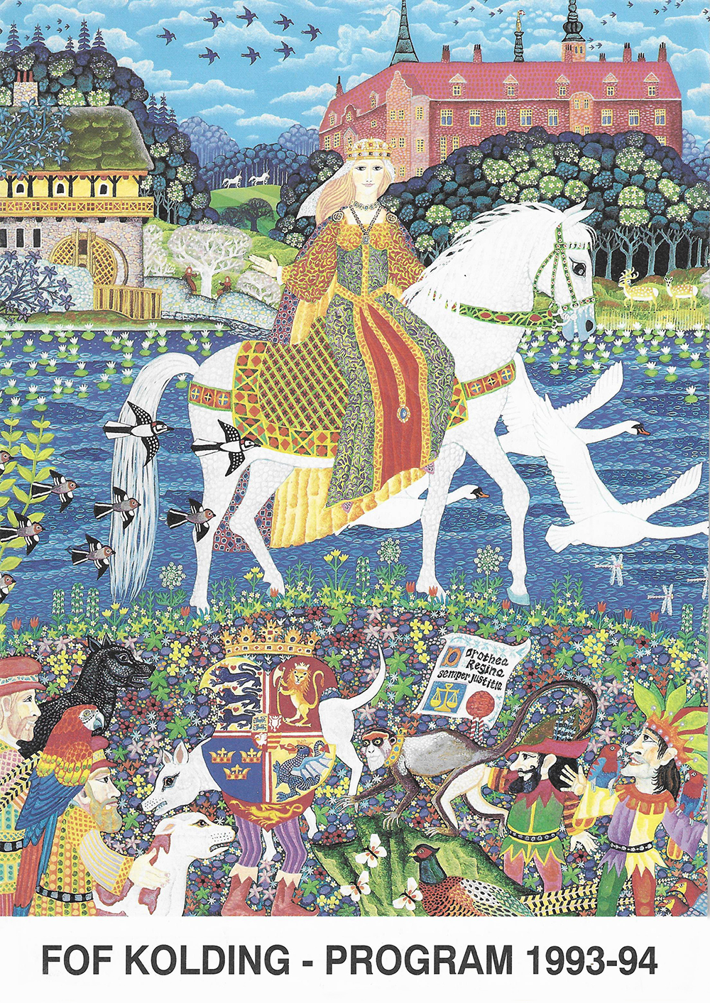 Forside illustration fra FOF Kolding kataloget fra 1993