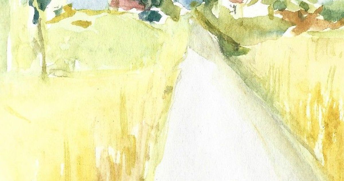 akvarel markvej gulemarker