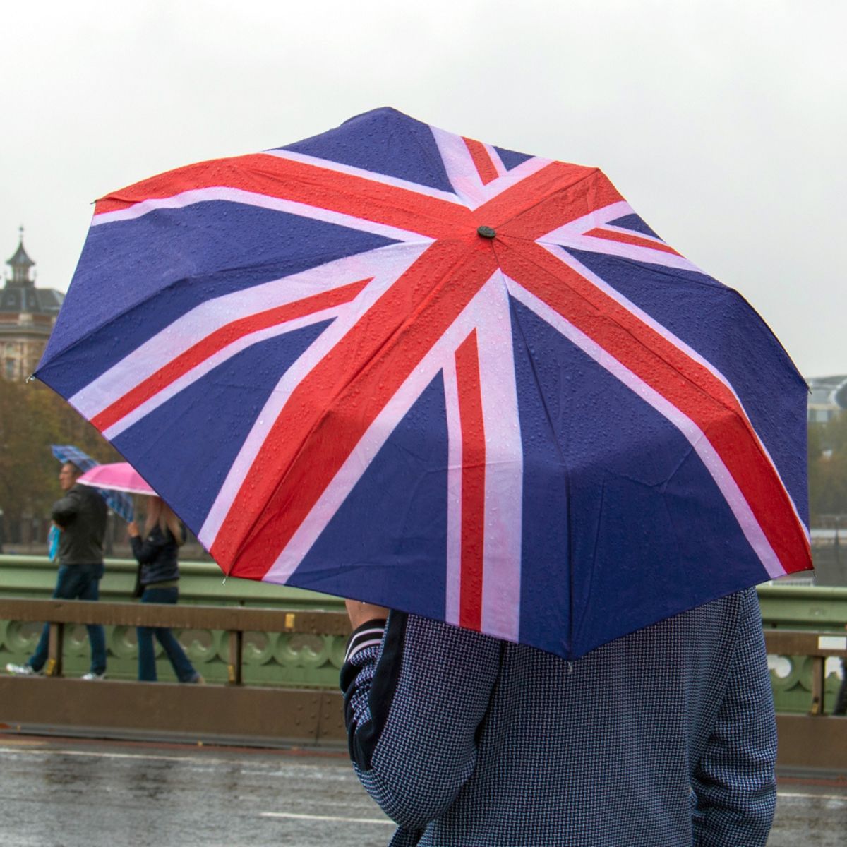 Paraply med det engelske flag