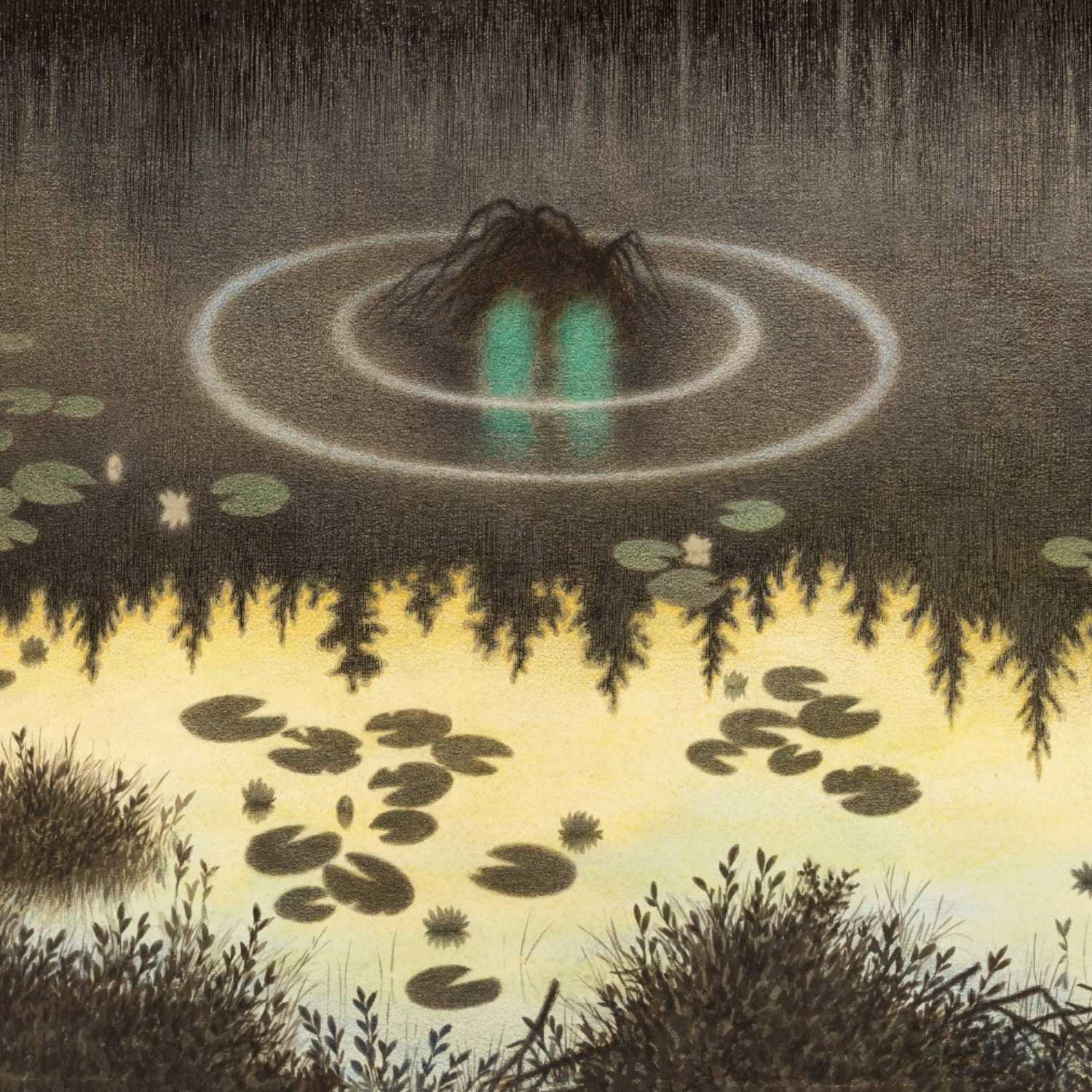 Maleri af det mytiske væsen "Nøkken", malet af Theodor Kittelsen i 1904